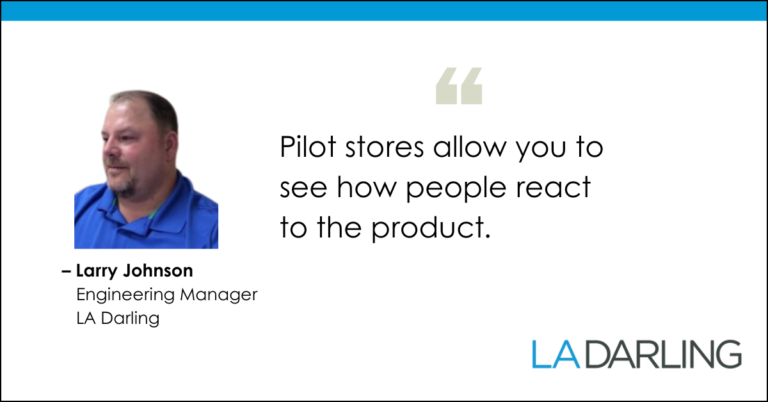 Pilot stores allow you to see how people react to the product.